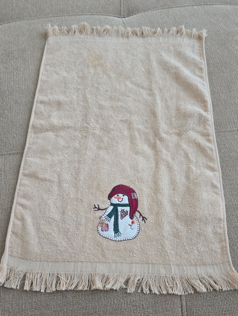 Snowman Fingertip Towel